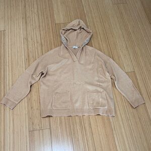 Calvin Klein Beige V-Neck Hooded Sweater XL